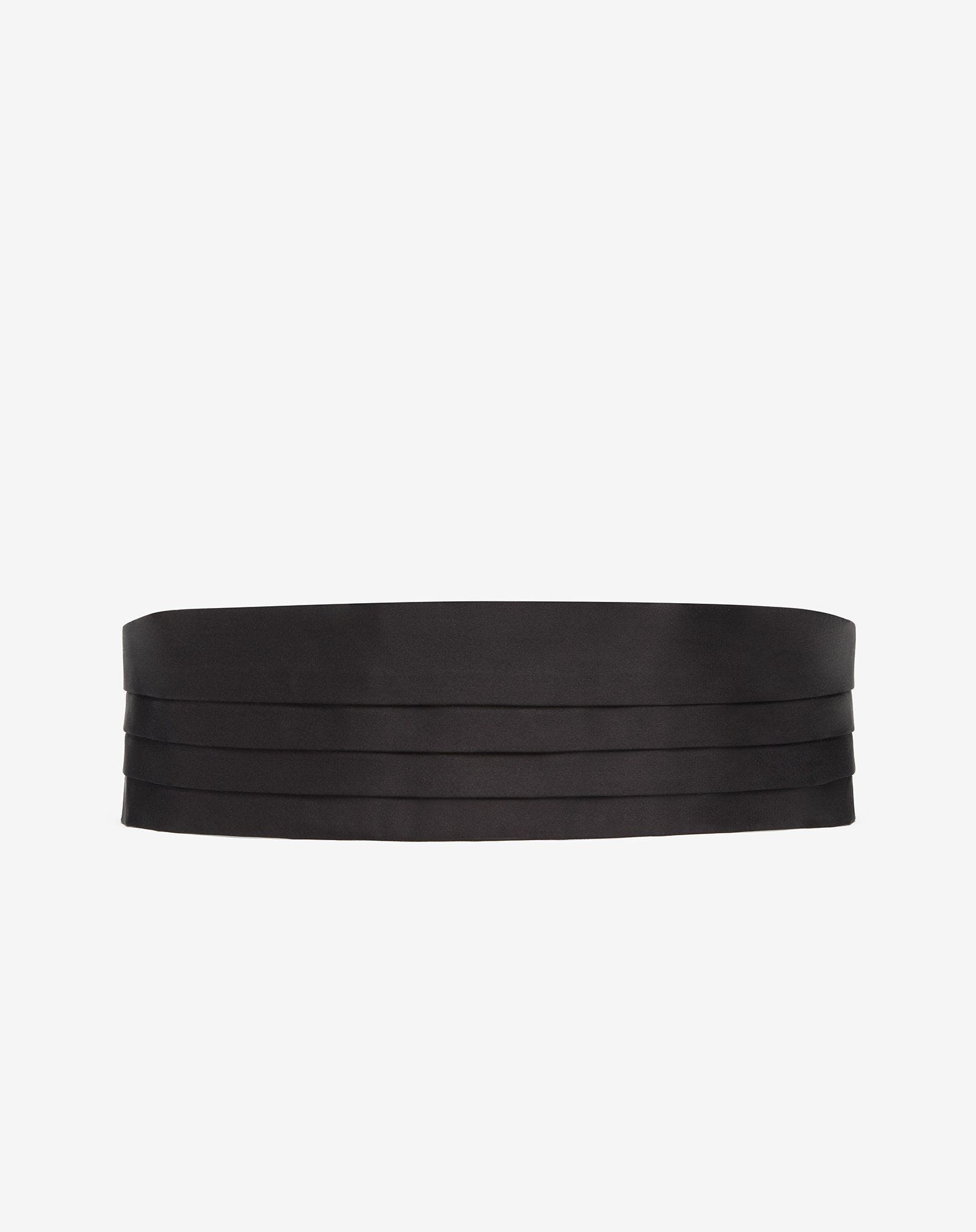 Black pure silk cummerbund - 1