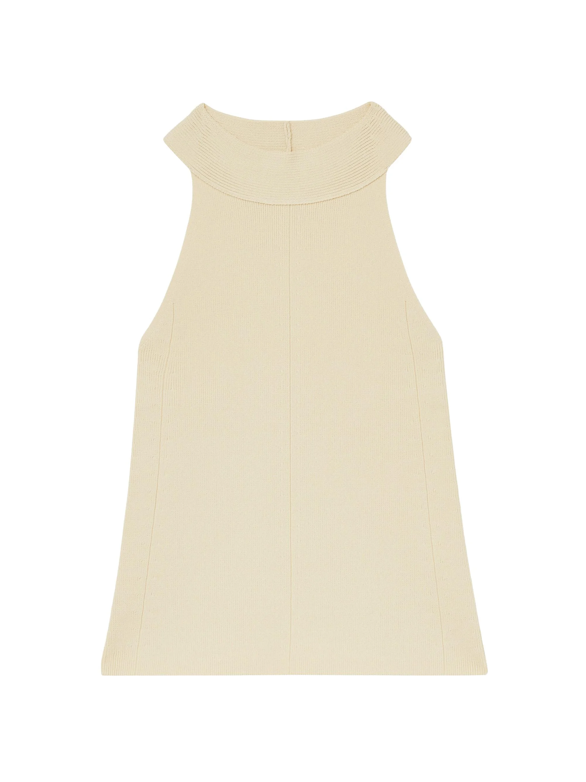 Women's Lacey High-Neck Top - Ivory - 1