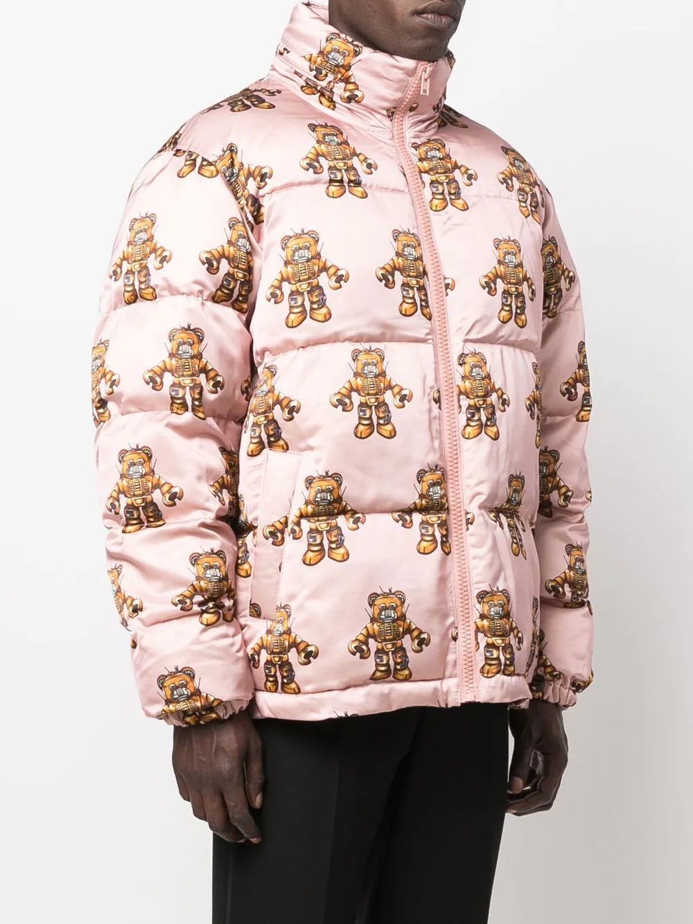 graphic-print padded coat - 3