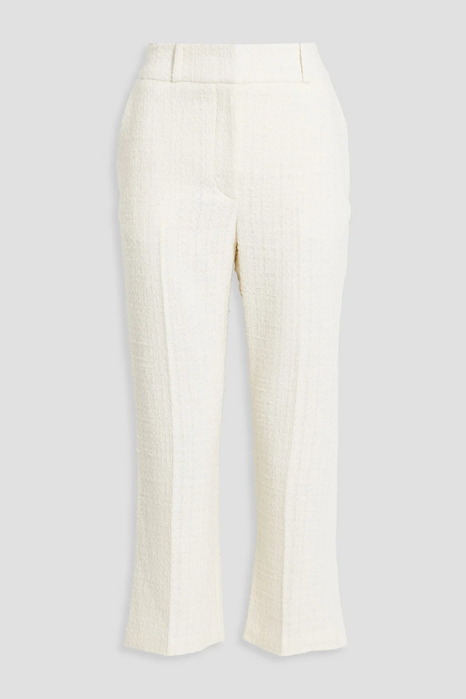 Abema cropped metallic cotton-blend tweed flared pants - 1