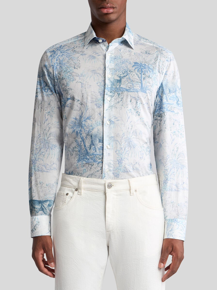 SAFARI-PRINT COTTON SHIRT - 2