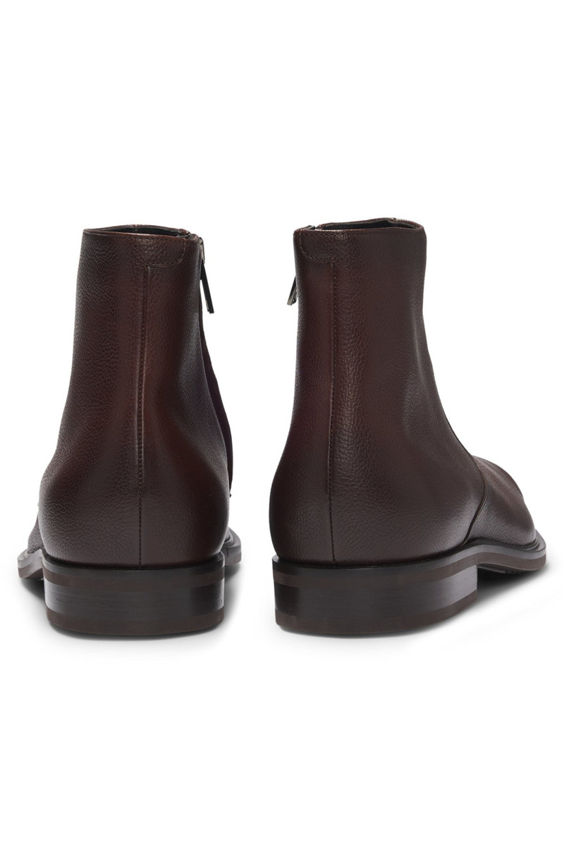 BOSS LEATHER BOOTS WITH SIDE ZIP outlook