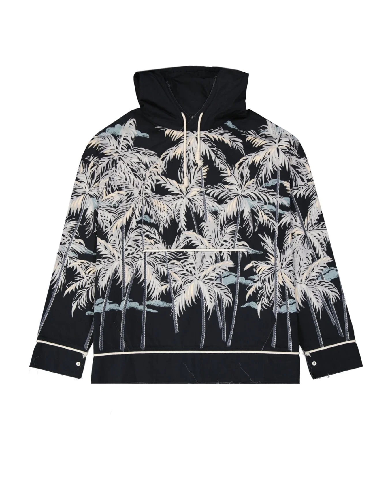 Hooded Printed Shirt - 1