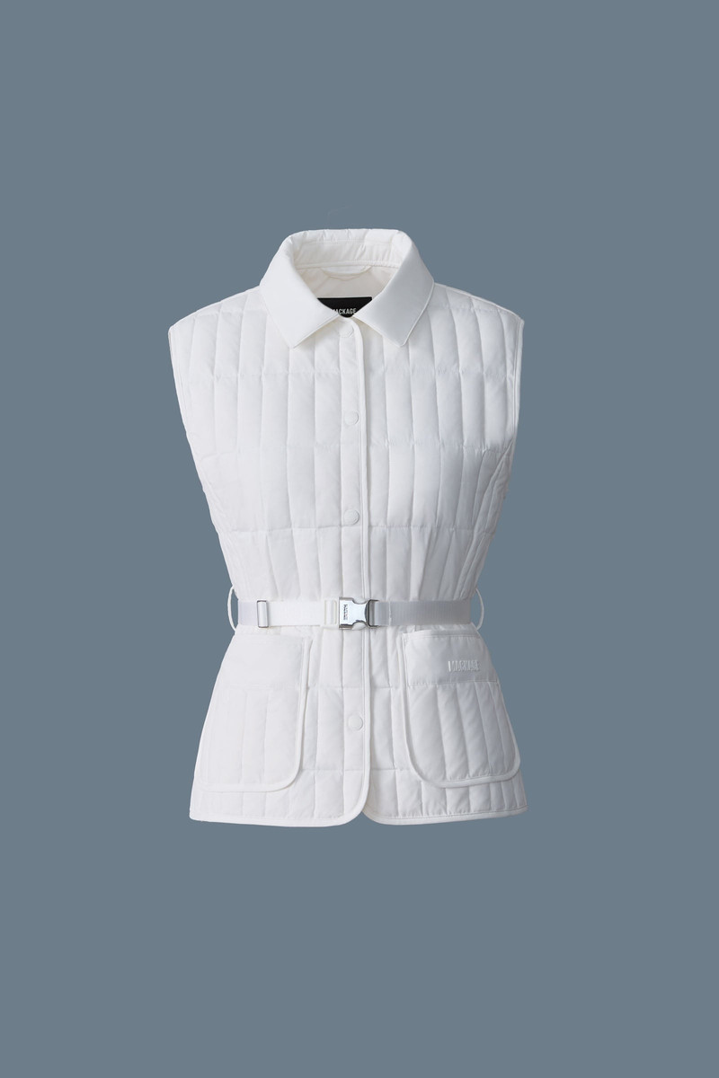 HELIA Light Down Vertical Quilted Vest 1
