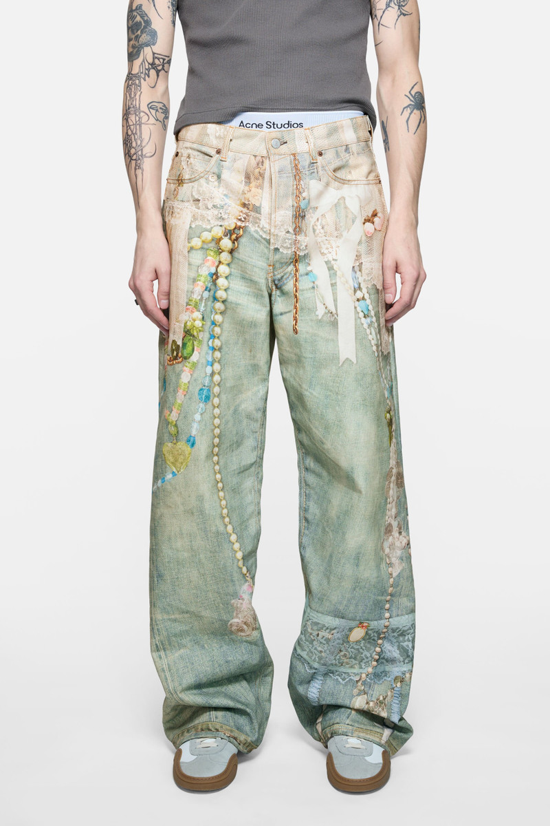 Loose fit jeans - 1981 - White/green 3