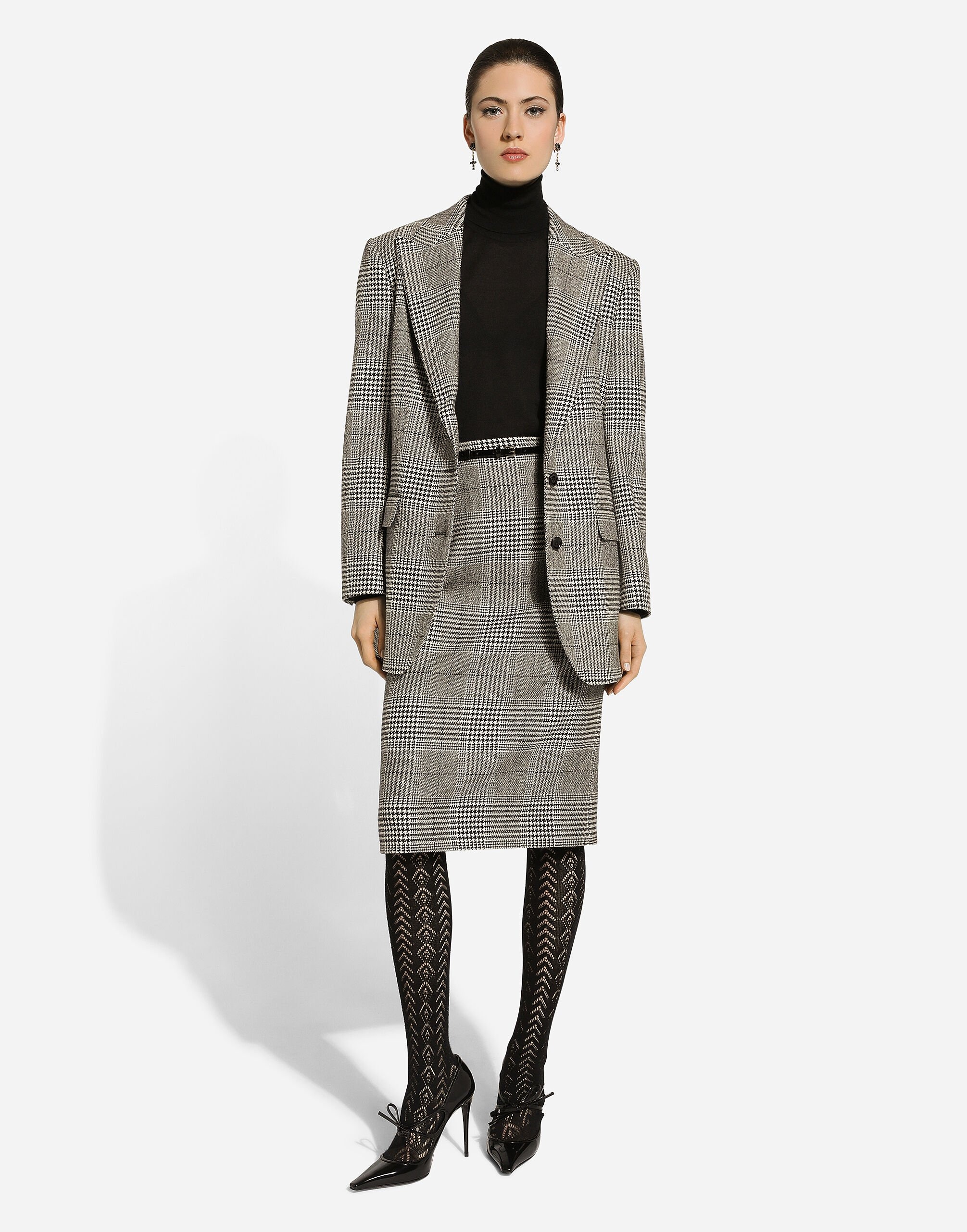 Single-breasted glen plaid jacket - 2