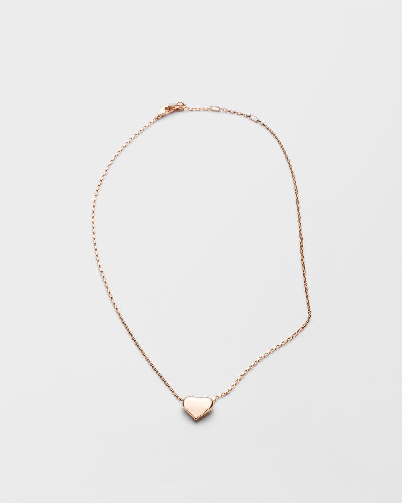 Eternal Gold Nano Heart necklace in pink gold - 1