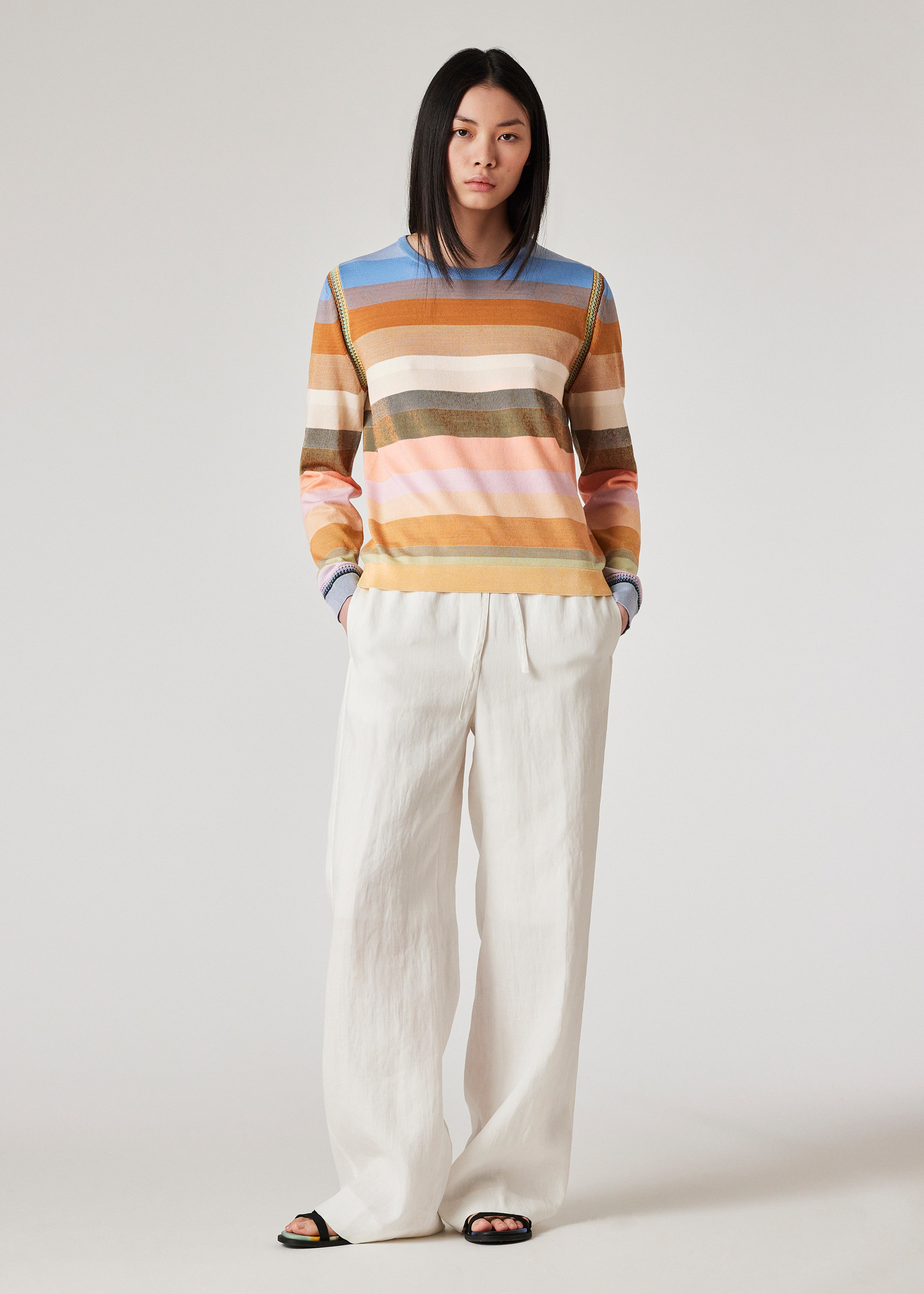 Women's 'Smith Stripe' Cotton Sweater - 4