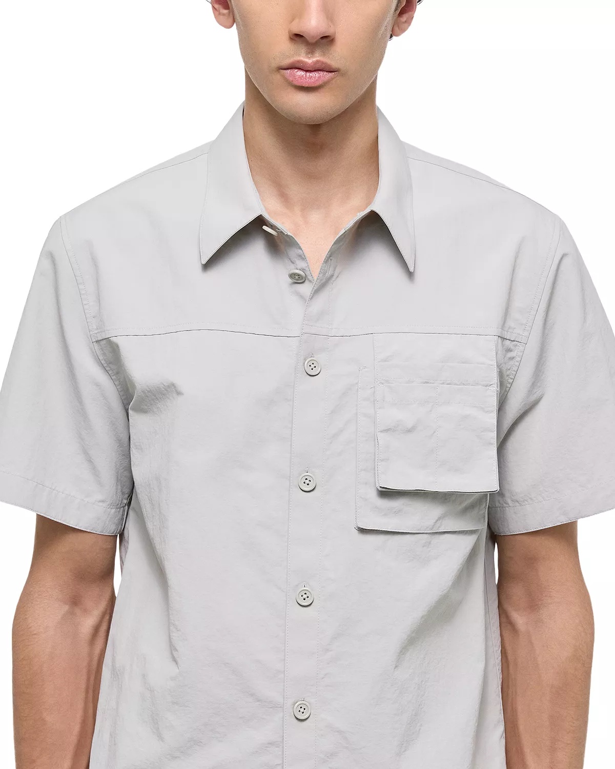 Short Sleeve Layered Pocket Shirt - 7