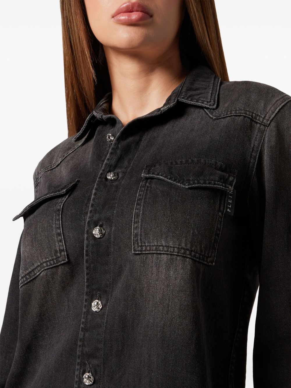 long-sleeve denim shirt - 4