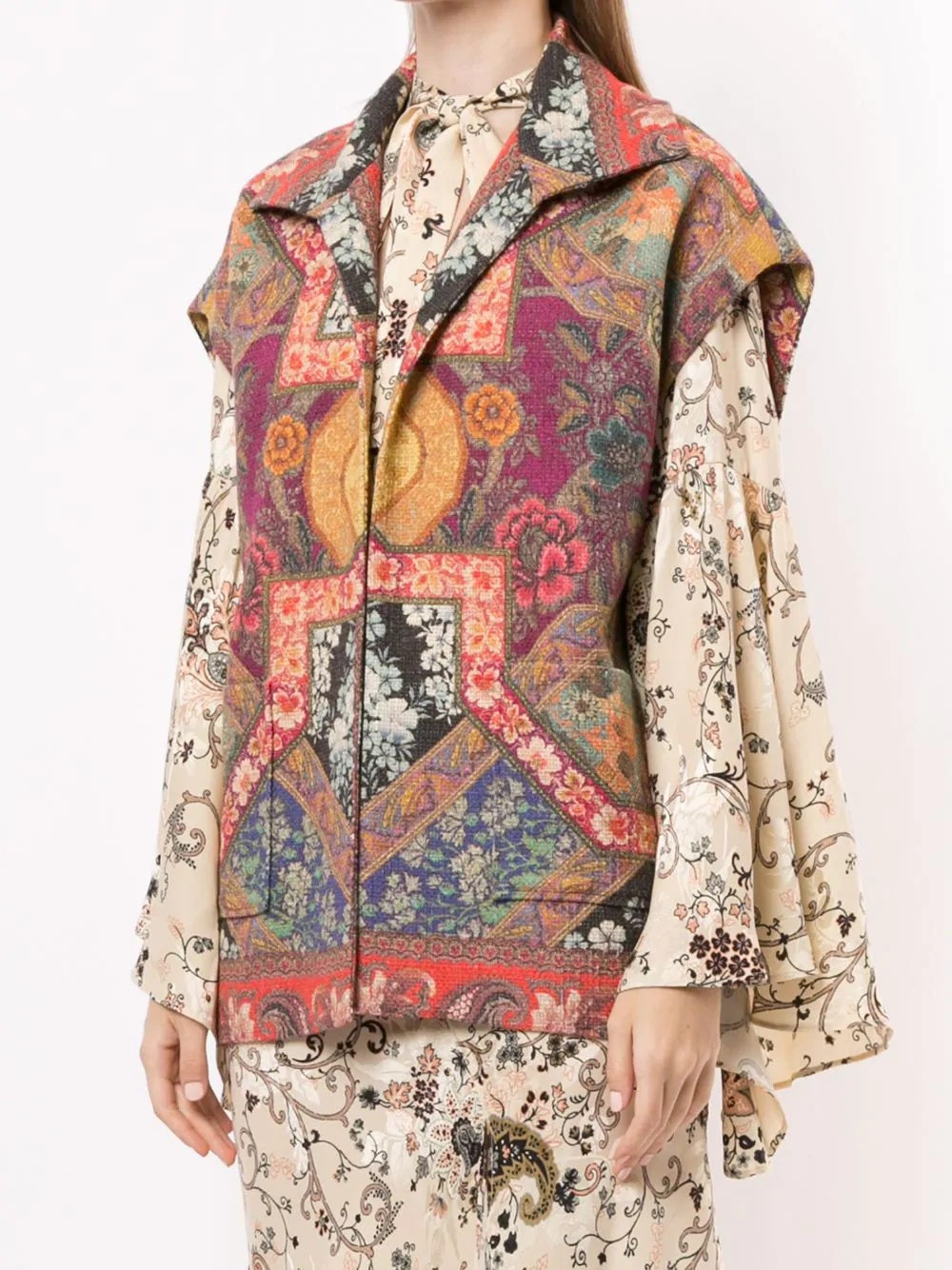 paisley-print gilet - 3