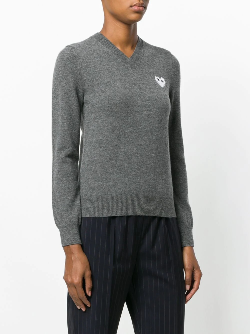 logo-patch knitted jumper - 3