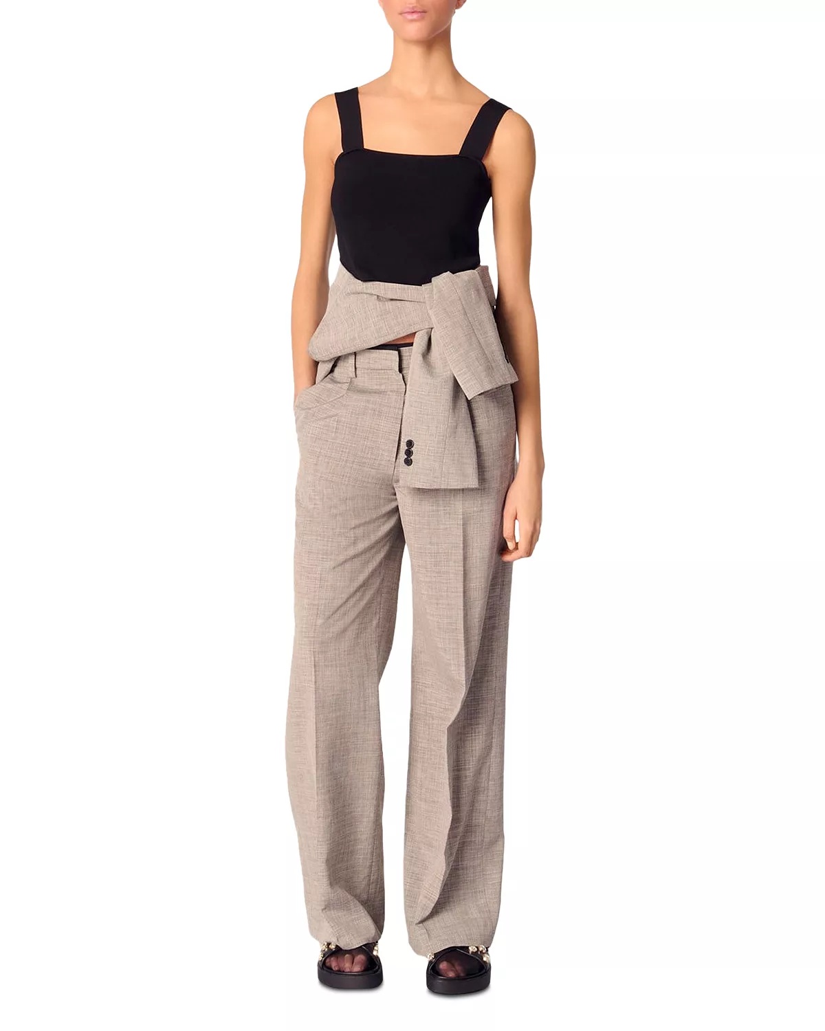 Straight Leg Suit Pants - 5