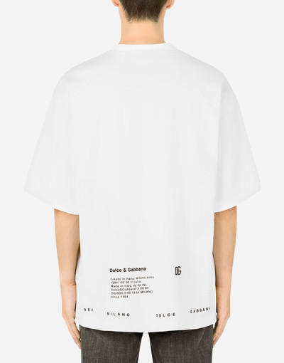 Dolce & Gabbana Stretch technical jersey T-shirt with print outlook