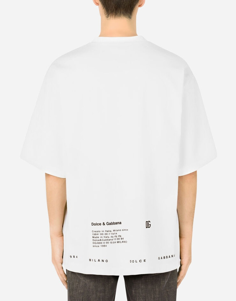 Stretch technical jersey T-shirt with print 3