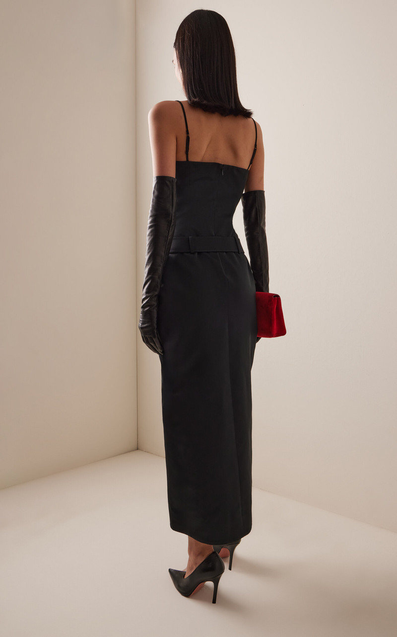 Julie Satin Midi Dress black 4