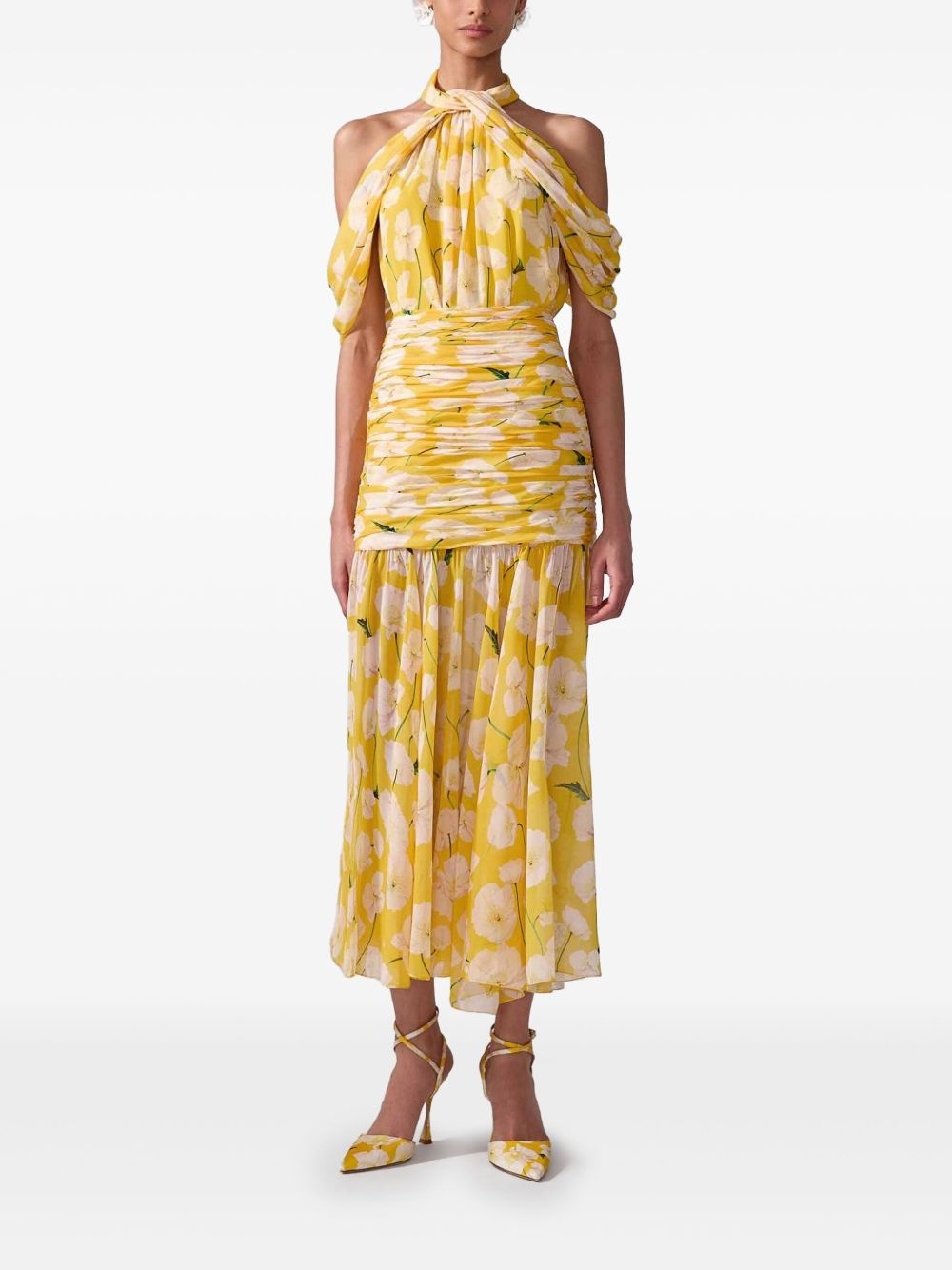 floral-print midi dress - 2