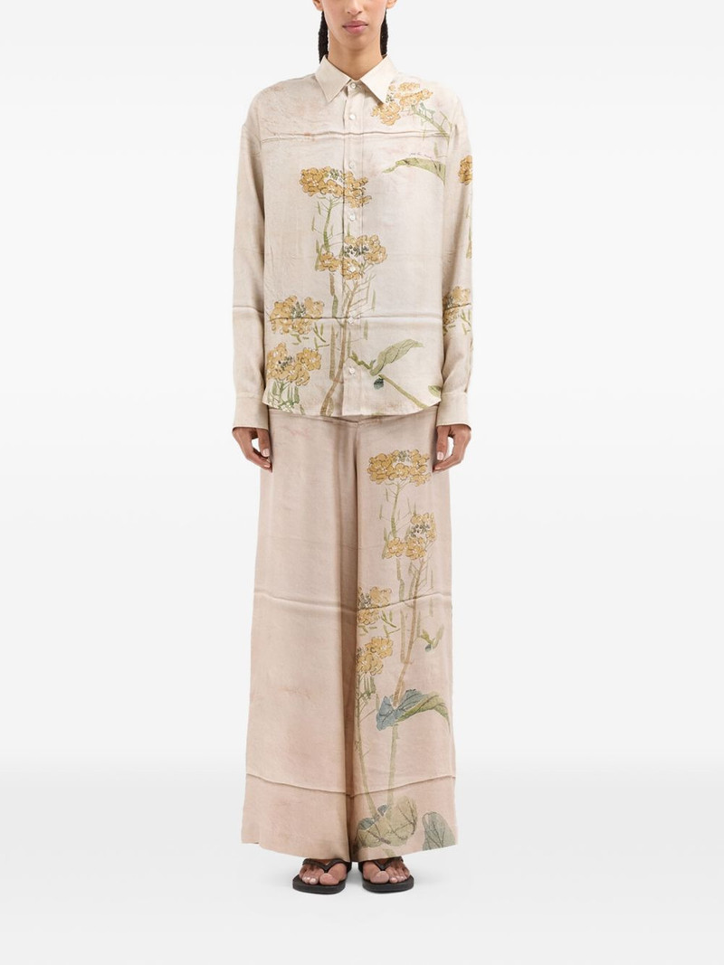 Pierre-Louis Mascia Aloe floral-print button-up shirt outlook