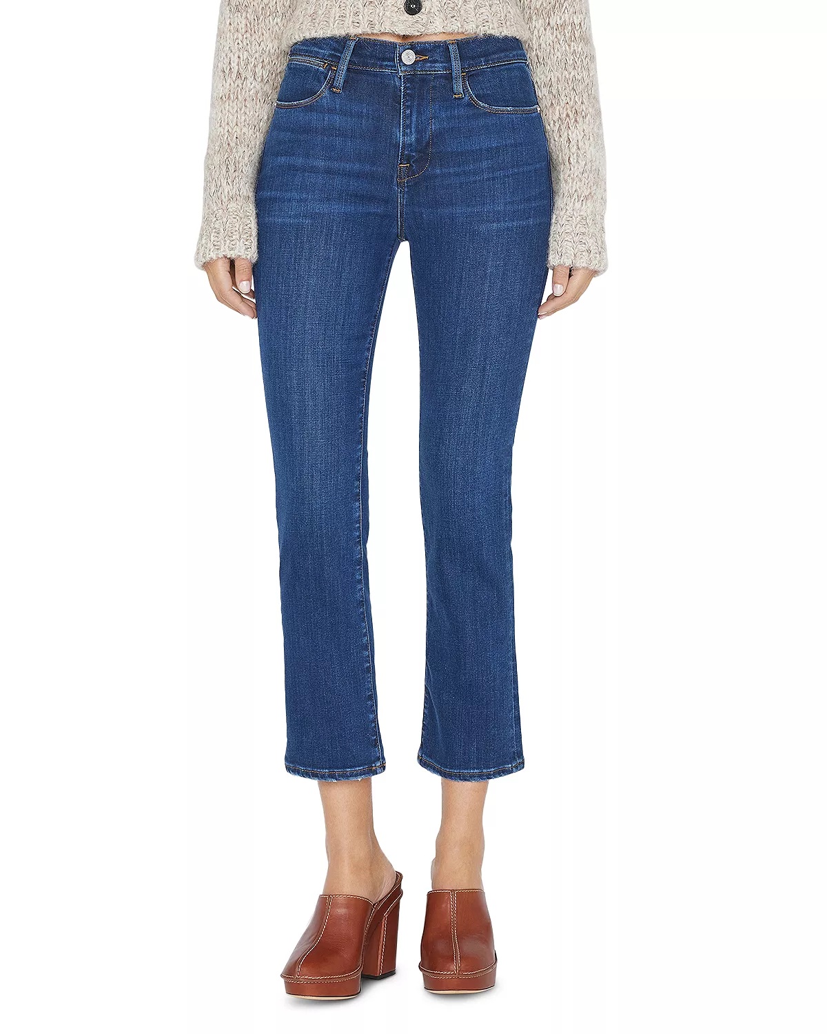 Le High Rise Straight Ankle Jeans - 1