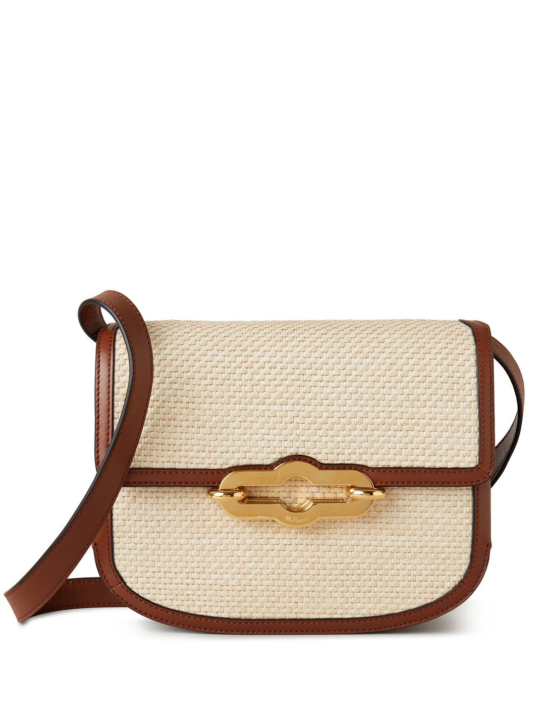 Pimlico Satchel Ecru & Bright Oak Raffia - 1