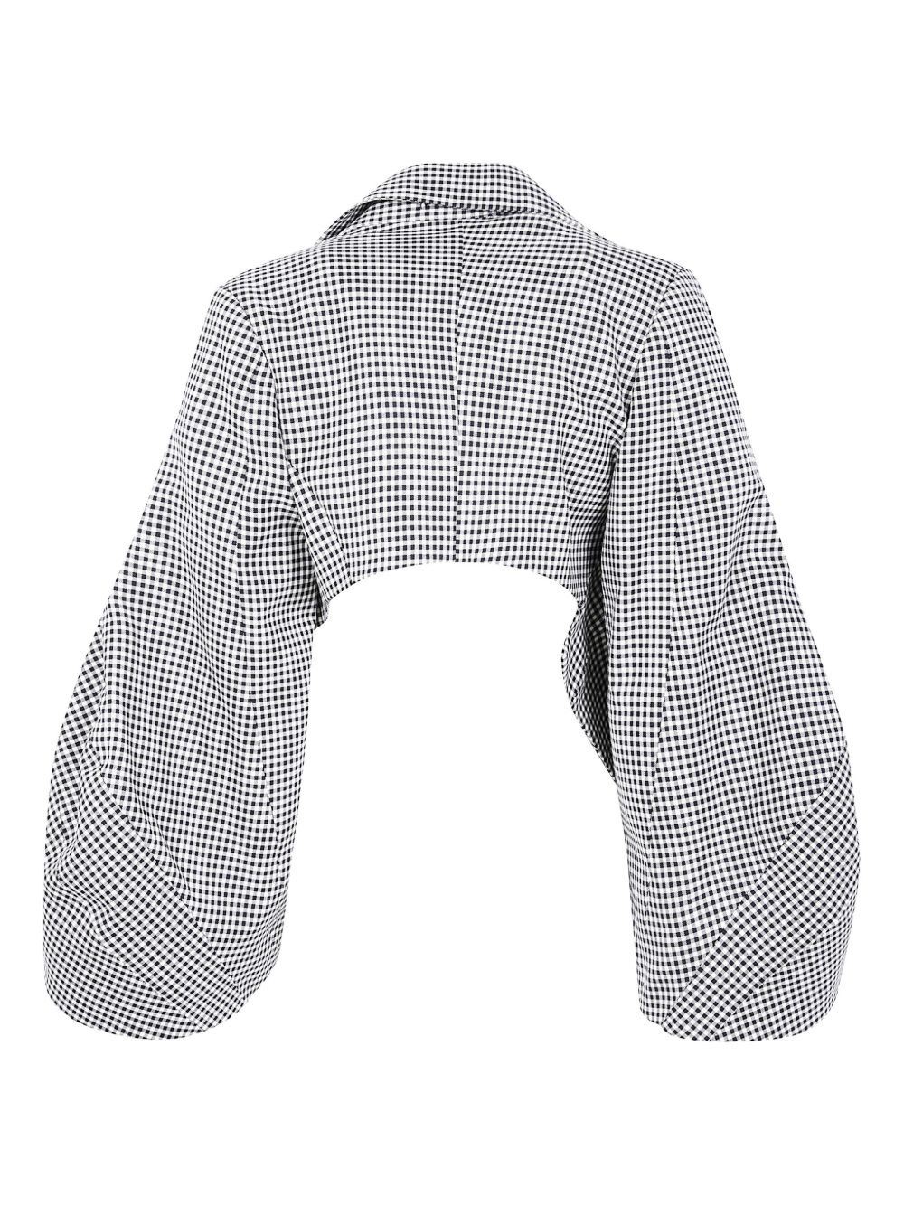 gingham-check jacket - 3
