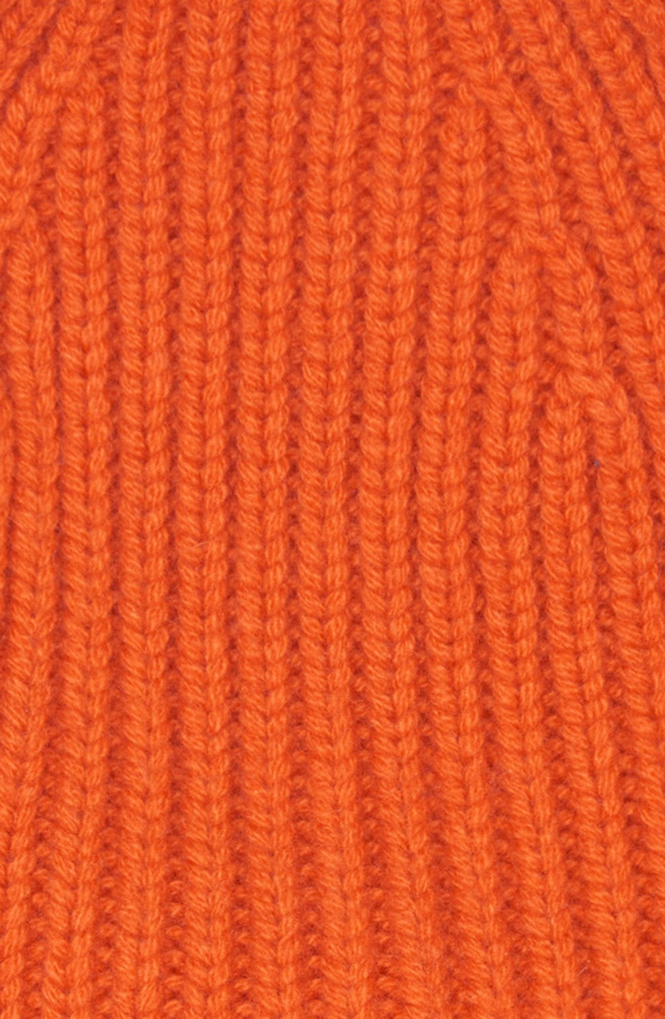 Moncler Logo Patch Virgin Wool & Cashmere Beanie in Summer Fig at Nordstrom - 4