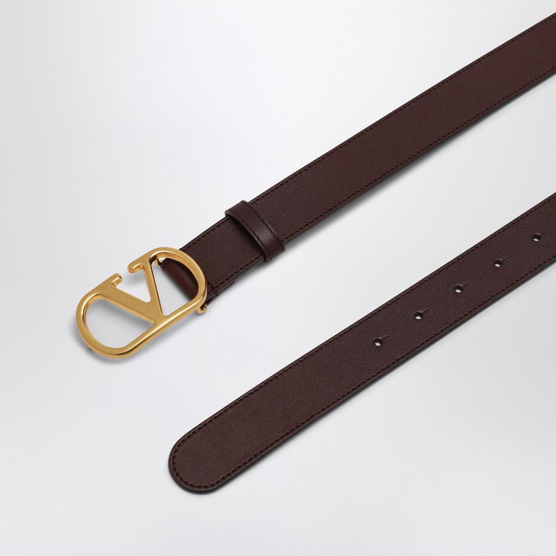 Valentino Garavani Vlogo Signature Dark Brown Belt Men - 2