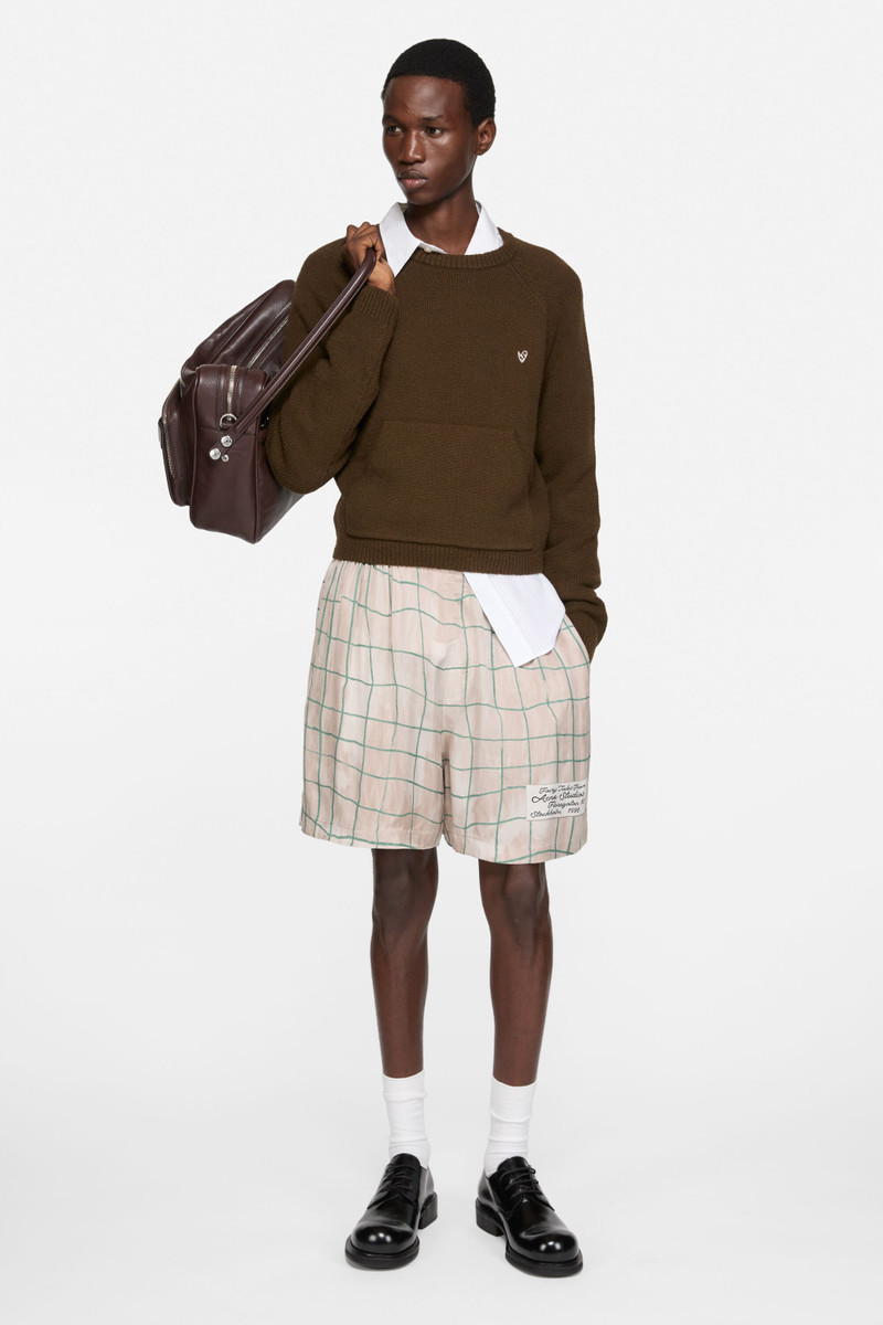 Acne Studios Check Shorts - Pink/grey outlook