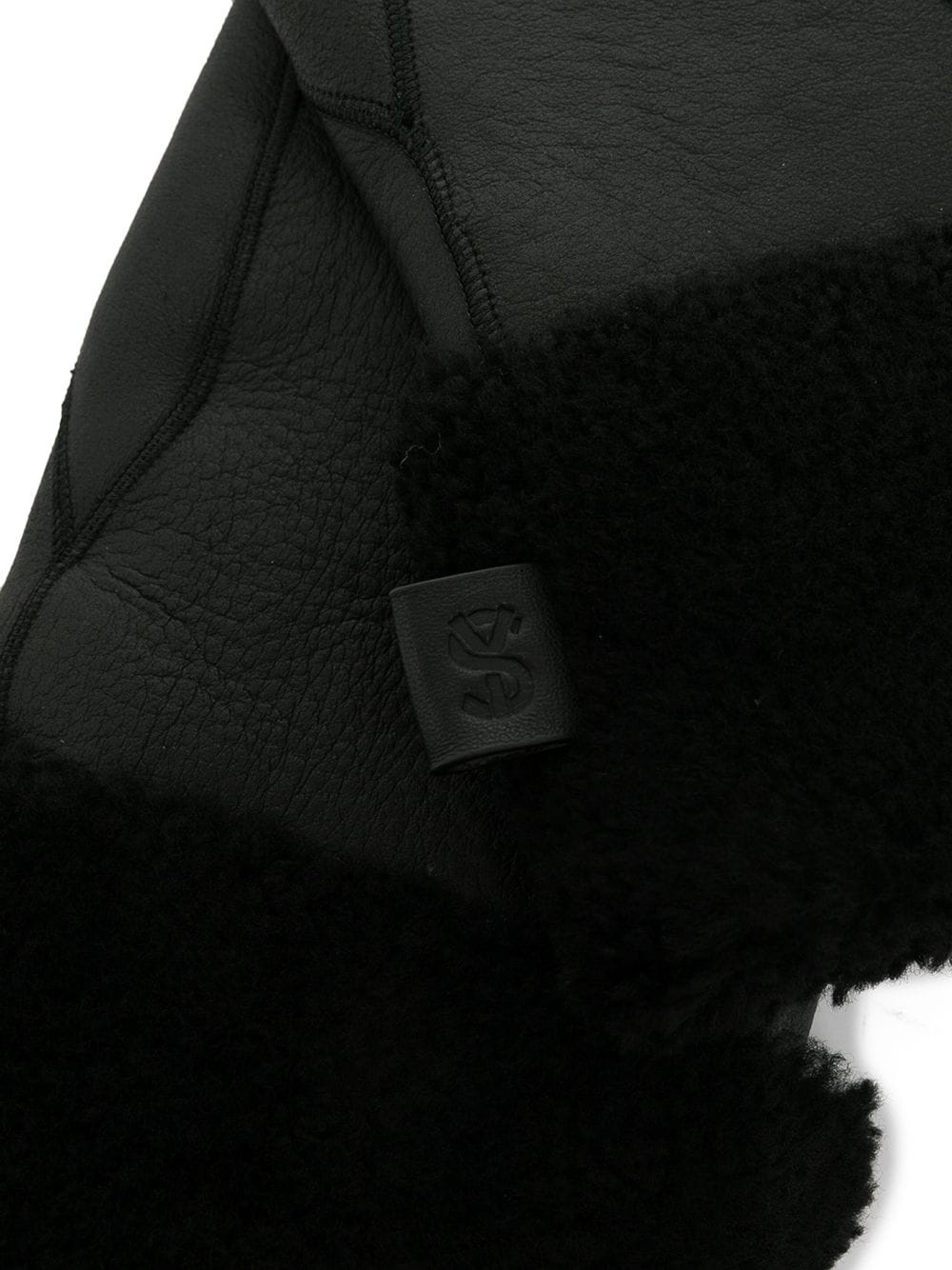short lambskin mittens - 2