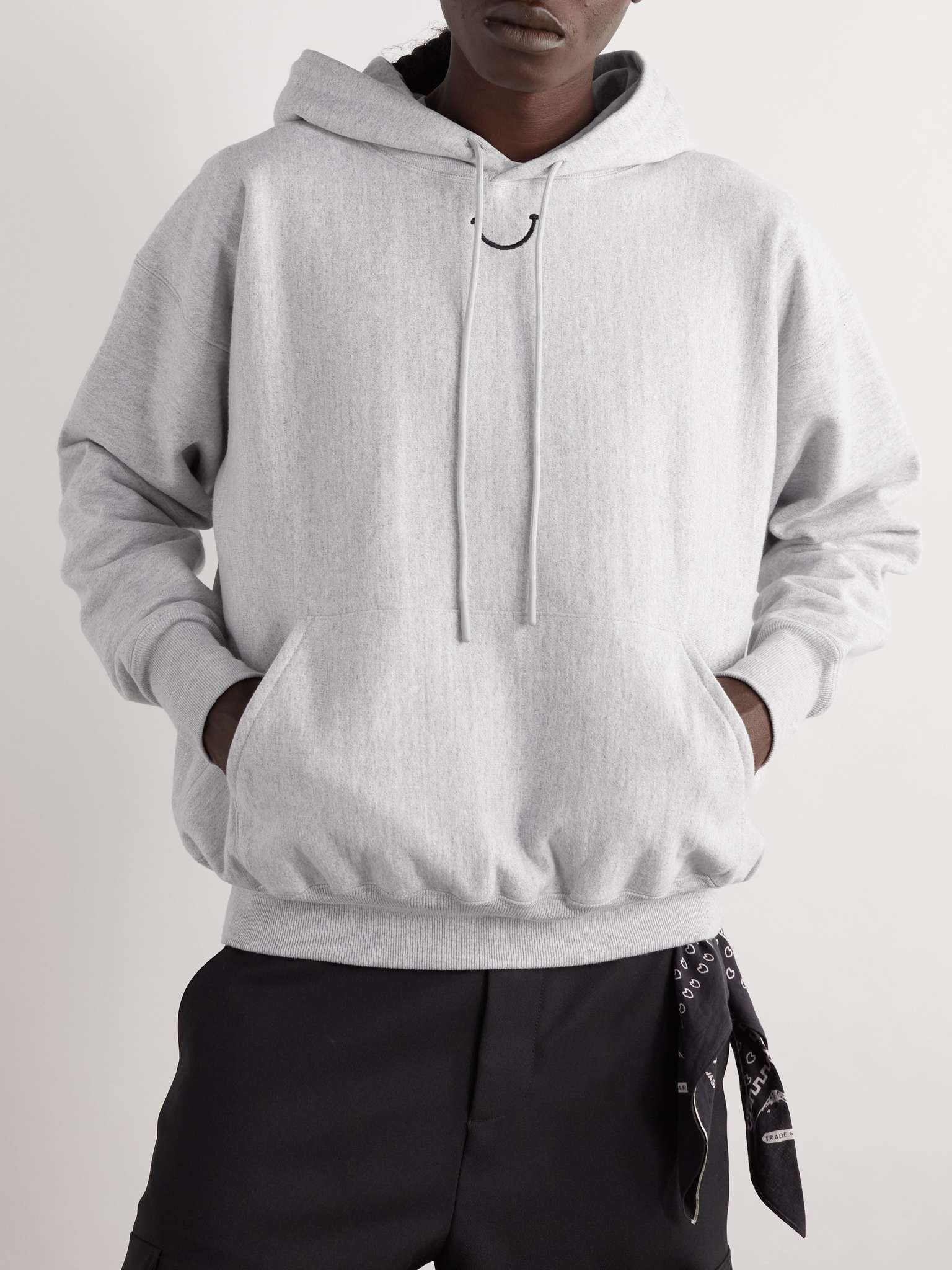 Logo-Print Embroidered Cotton-Blend Jersey Hoodie - 3