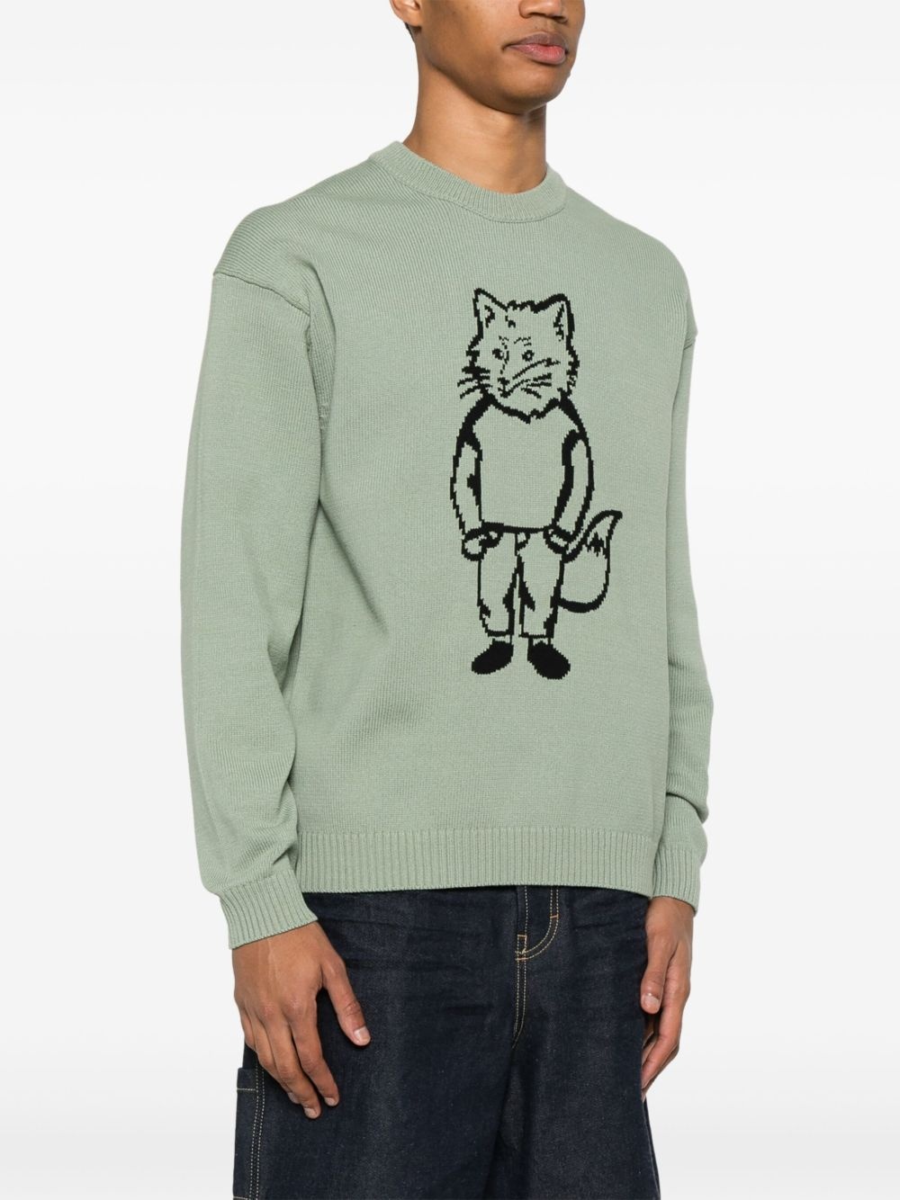 Dressed Fox-intarsia sweater - 3