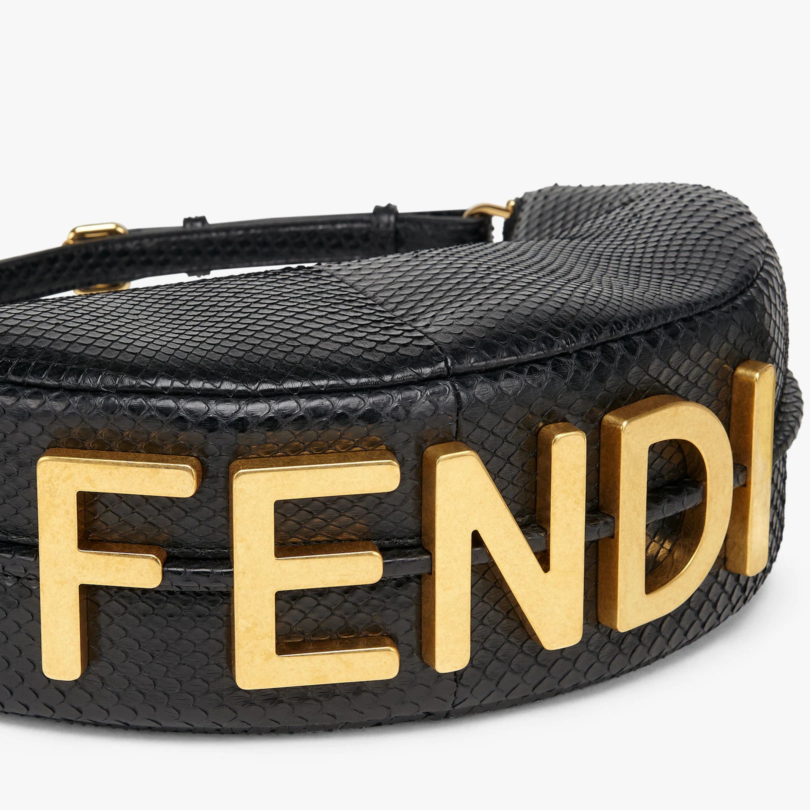 Black python leather bag - 6