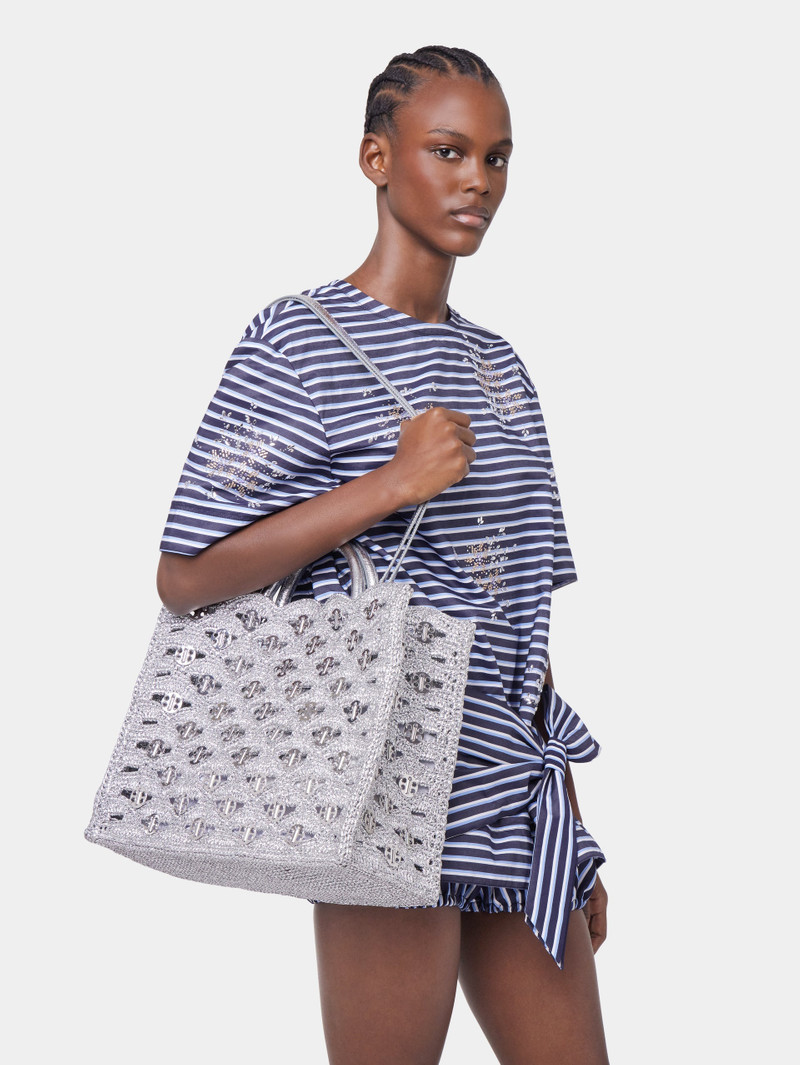 rabanne TOTE BAG IN LUREX RAFFIA outlook