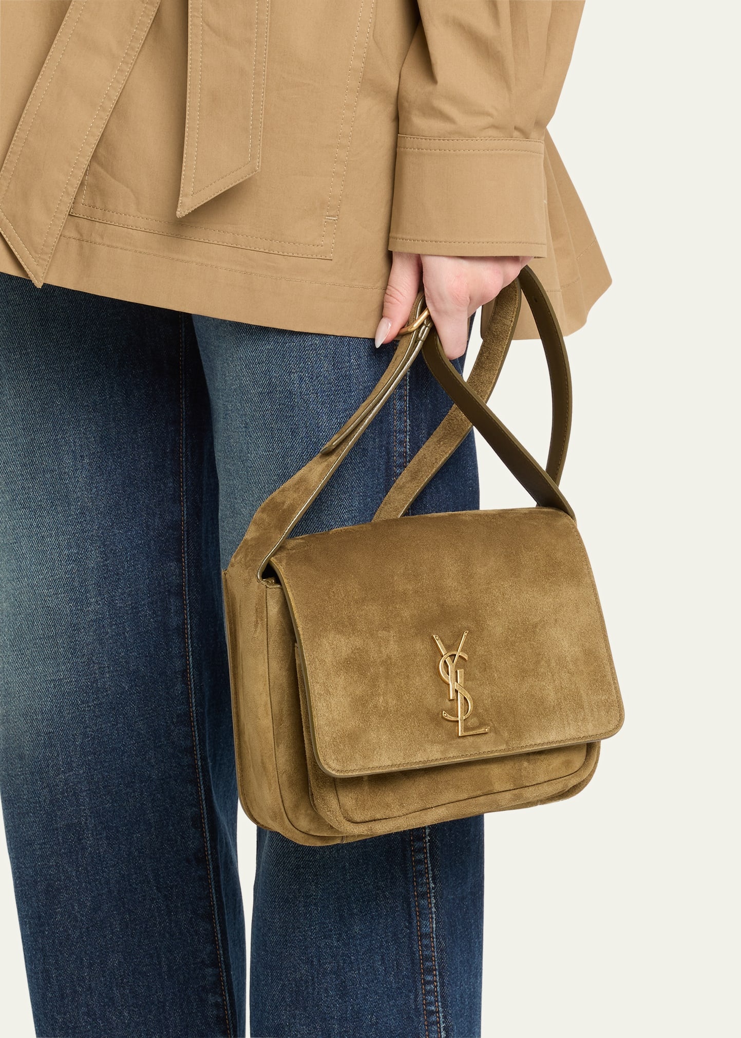 Niki YSL Crossbody Bag in Suede - 2