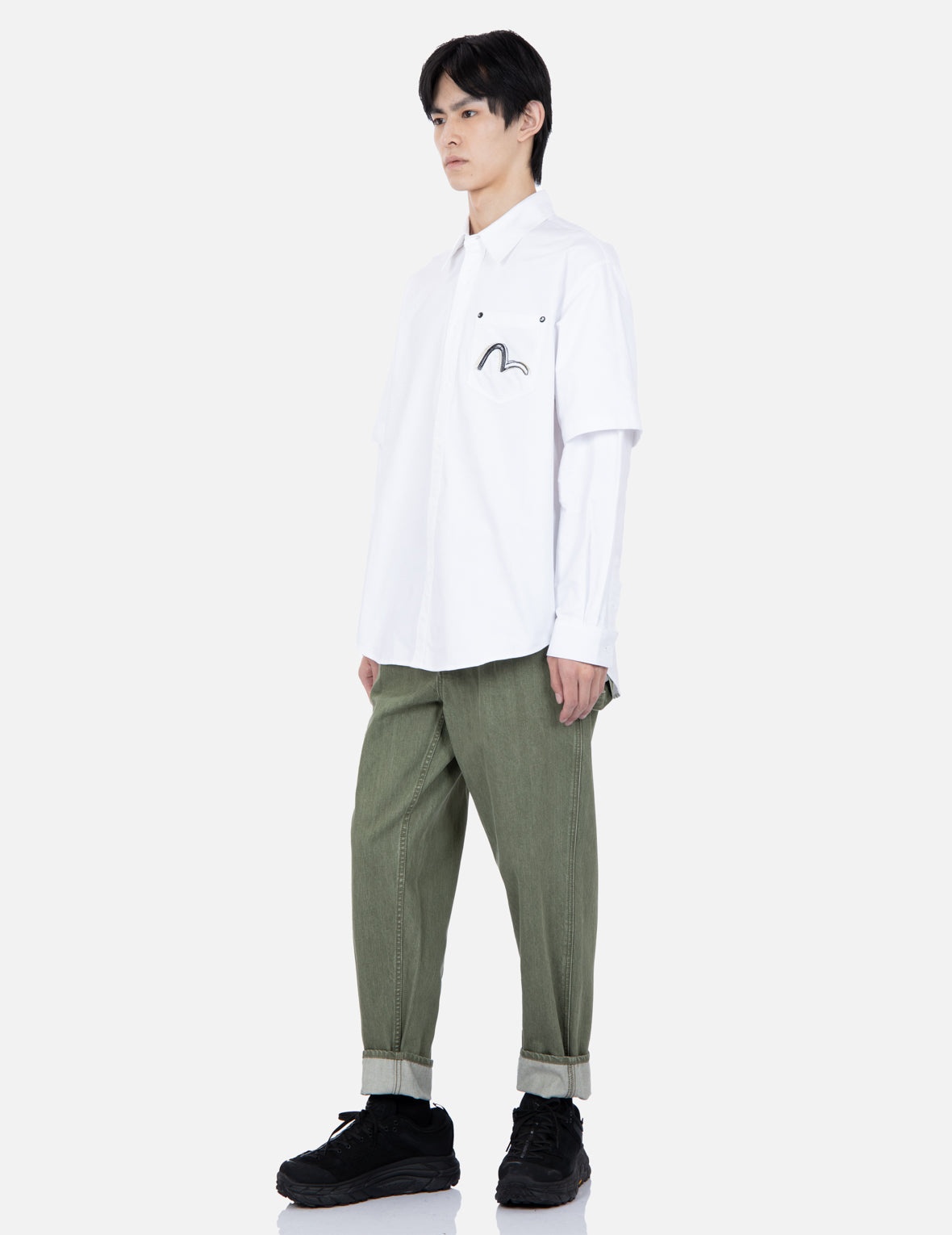 Logo Print 2-in-1 Oxford Shirt - 4