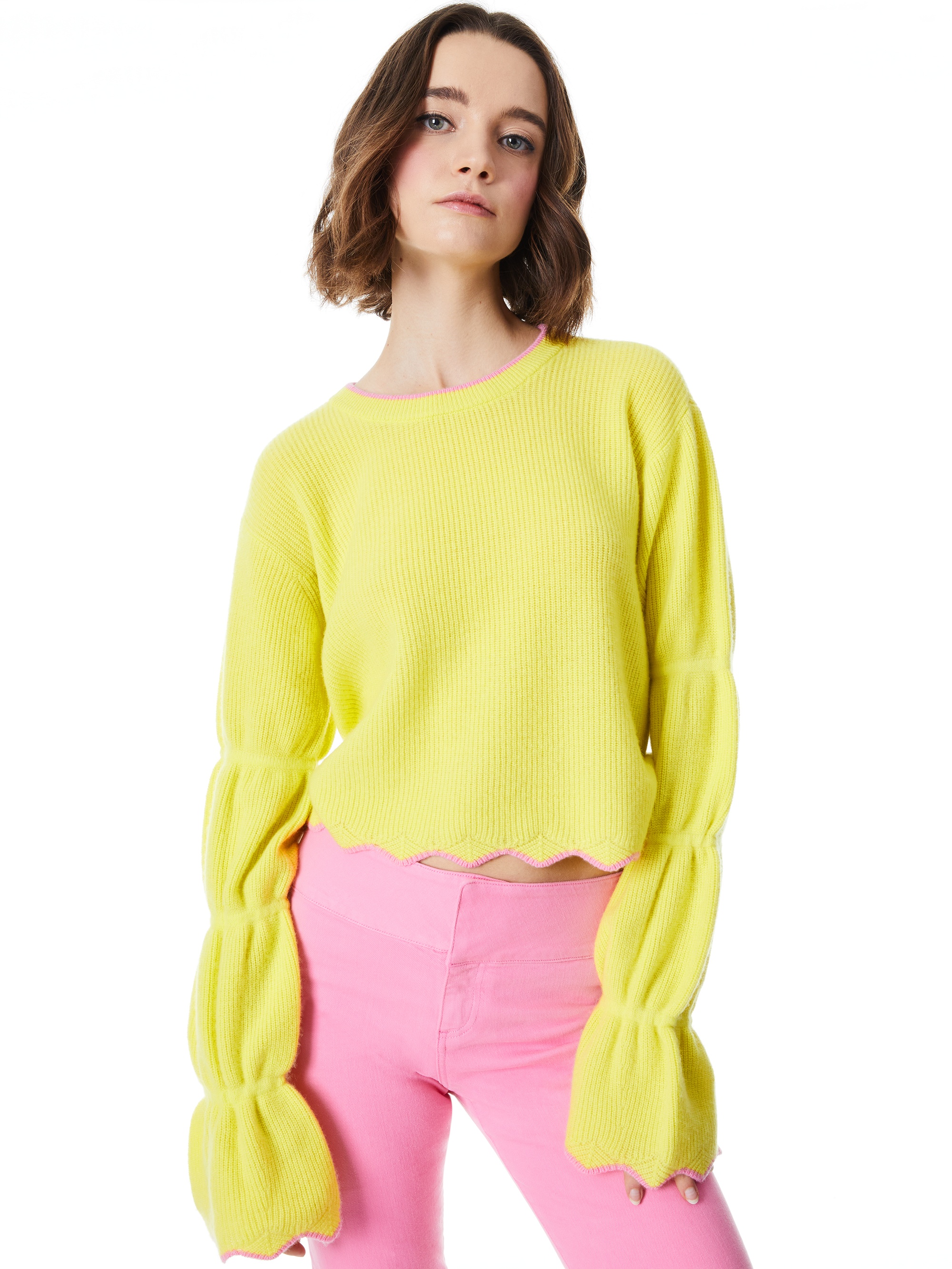 FOSS PUFF SLEEVE CROPPED PULLOVER - 2