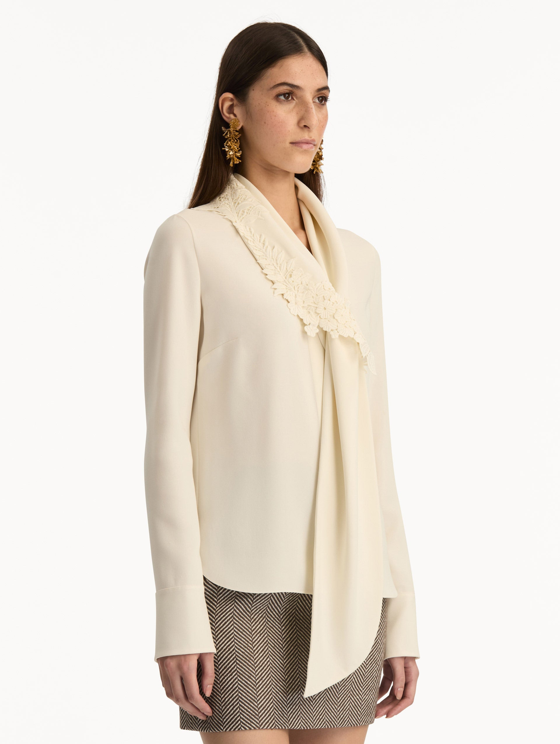 FOXGLOVE TIE-NECK GEORGETTE BLOUSE - 5