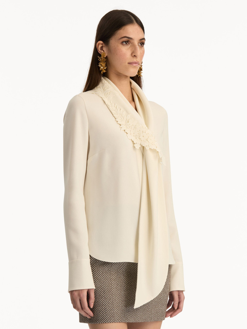 FOXGLOVE TIE-NECK GEORGETTE BLOUSE 5