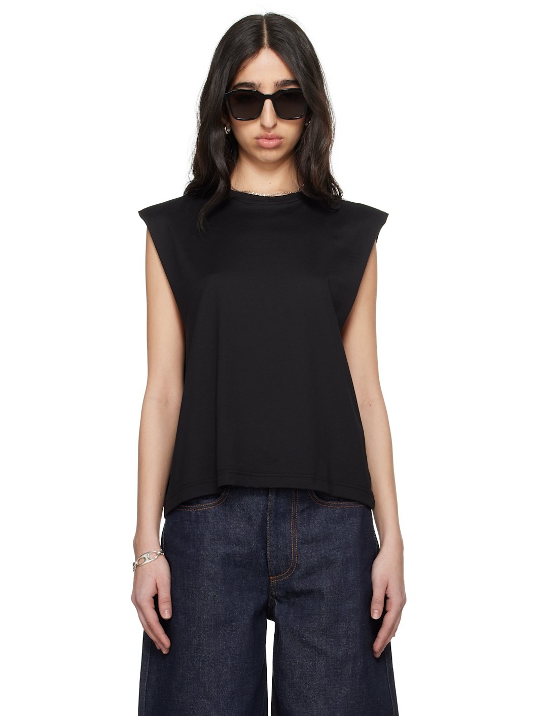 Black Nat Tank Jersey Cotton Surfer T-shirt - 1