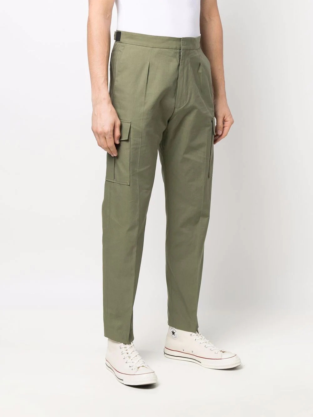 tapered organic-cotton cargo pants - 3