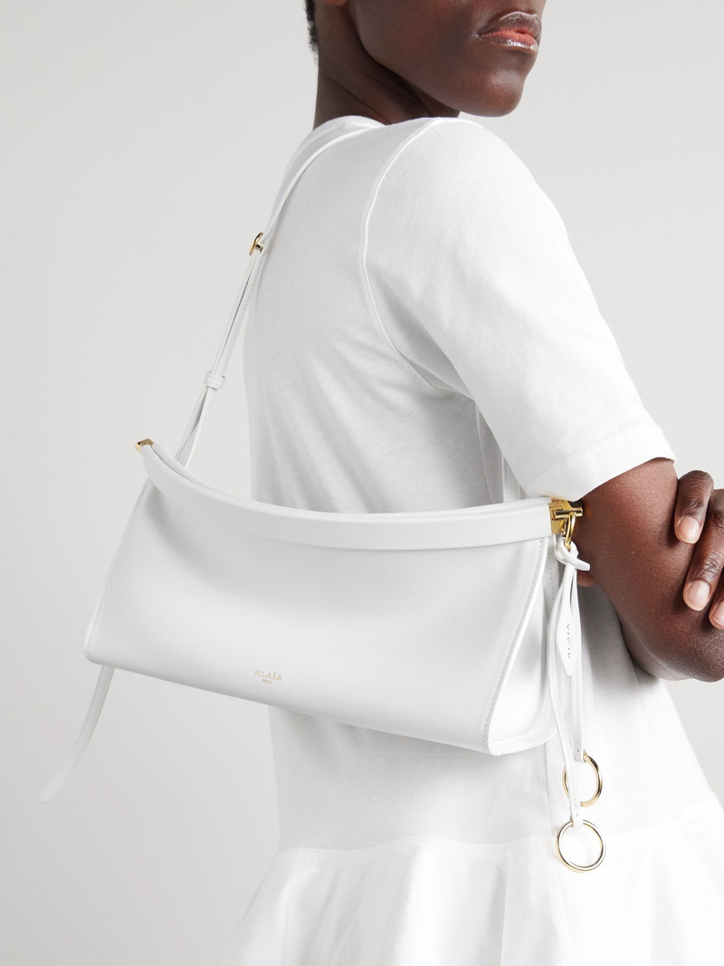 Alaïa Click E/W medium leather shoulder bag White outlook