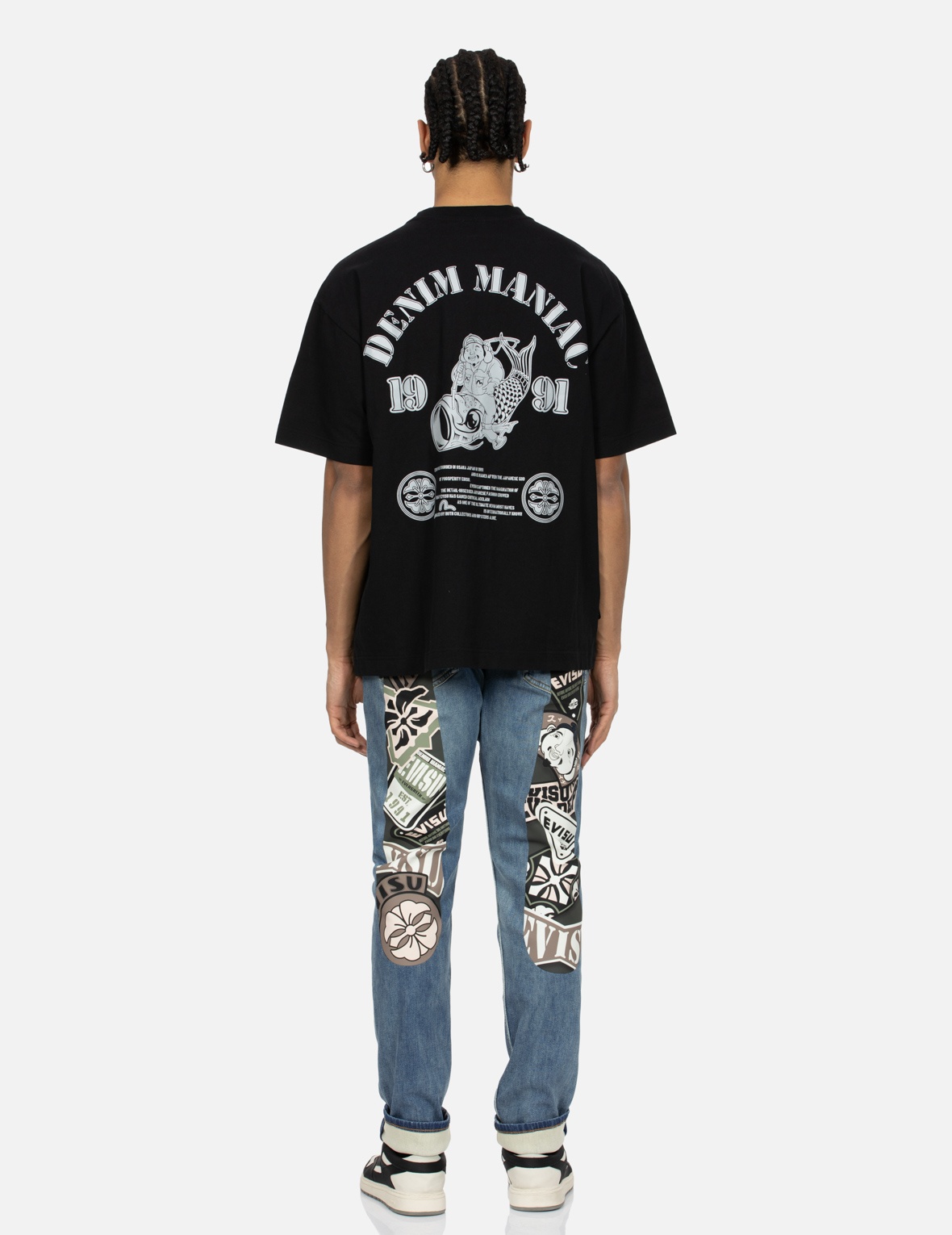 MULTI-LOGO DAICOCK PRINT  CARROT FIT DENIM JEANS #2017 - 5