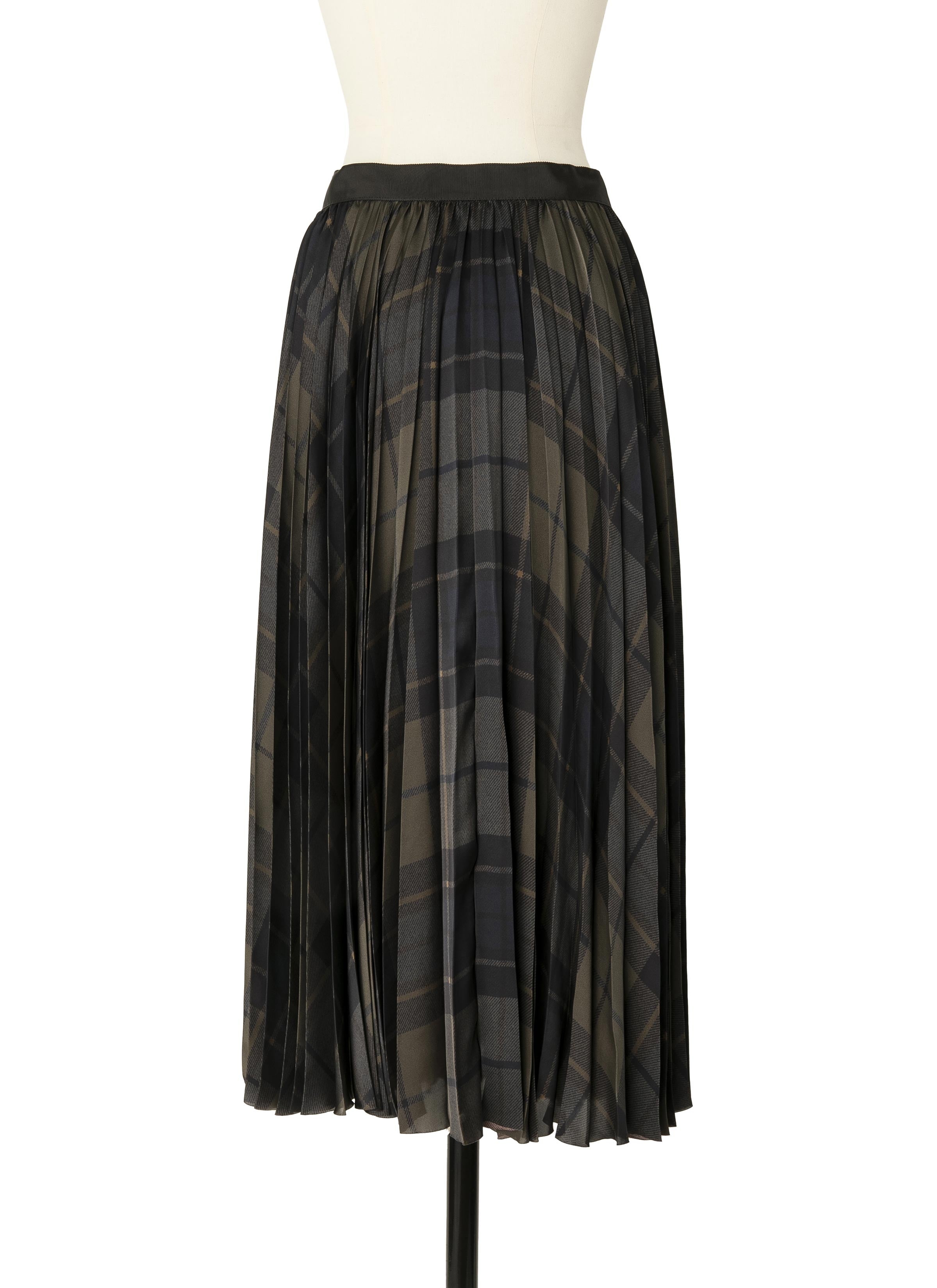 Plaid Print Skirt - 4
