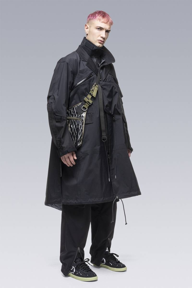 SAC-J2760 sacai / ACRONYM Trench Coat Black 24
