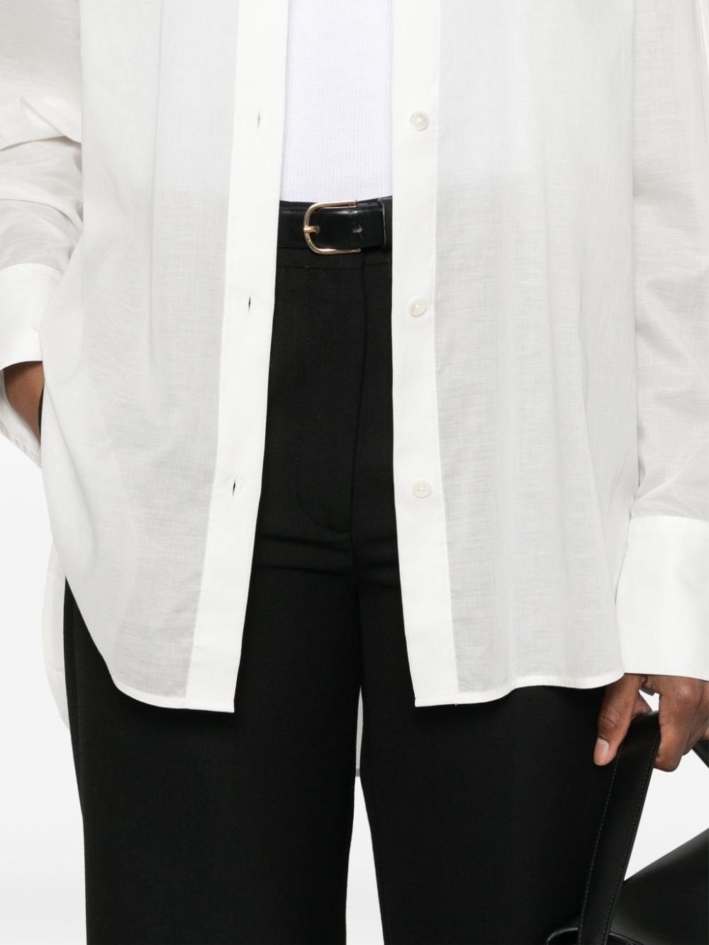 pressed-crease cropped trousers - 5