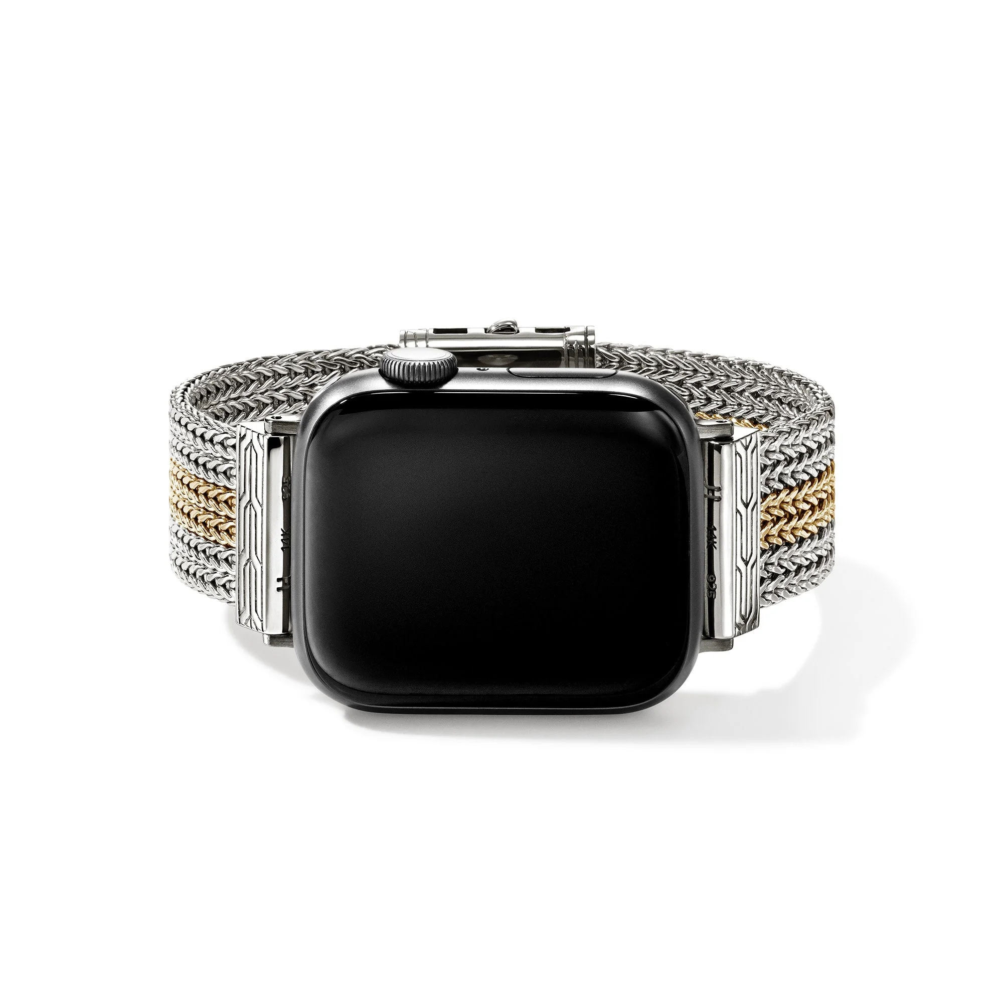 Smart Watch Strap, Gold, Sterling Silver, 18MM - 1