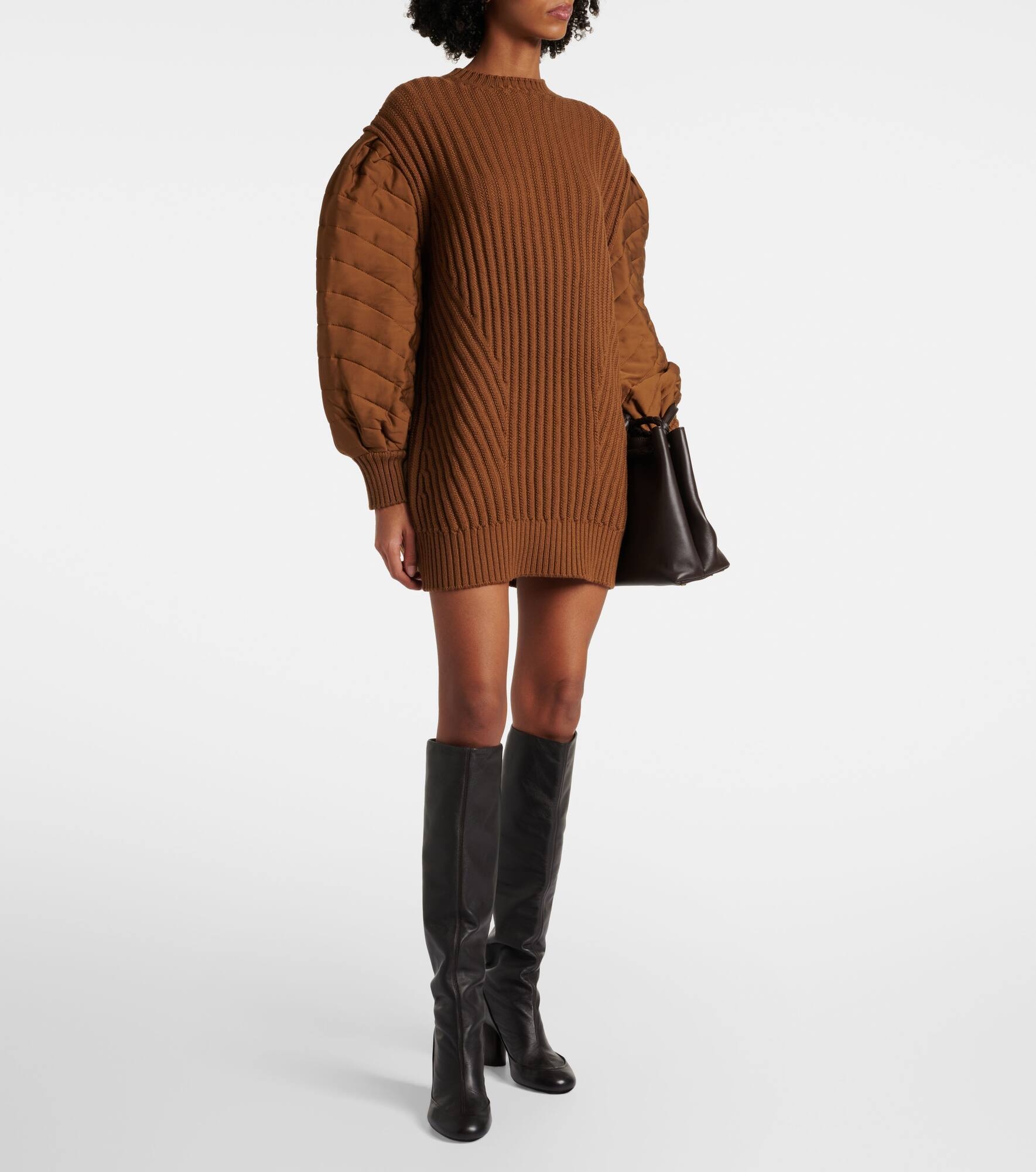 Ottuso ribbed-knit virgin wool minidress - 2