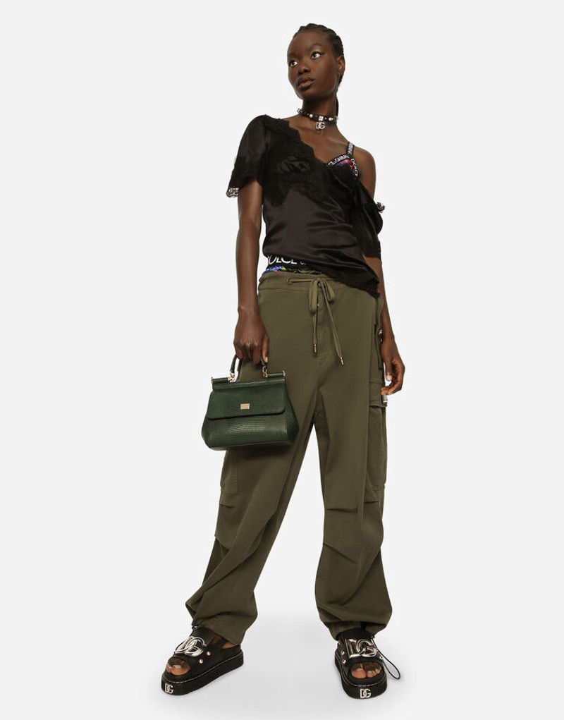 Dolce & Gabbana Small iguana-print calfskin Sicily bag outlook