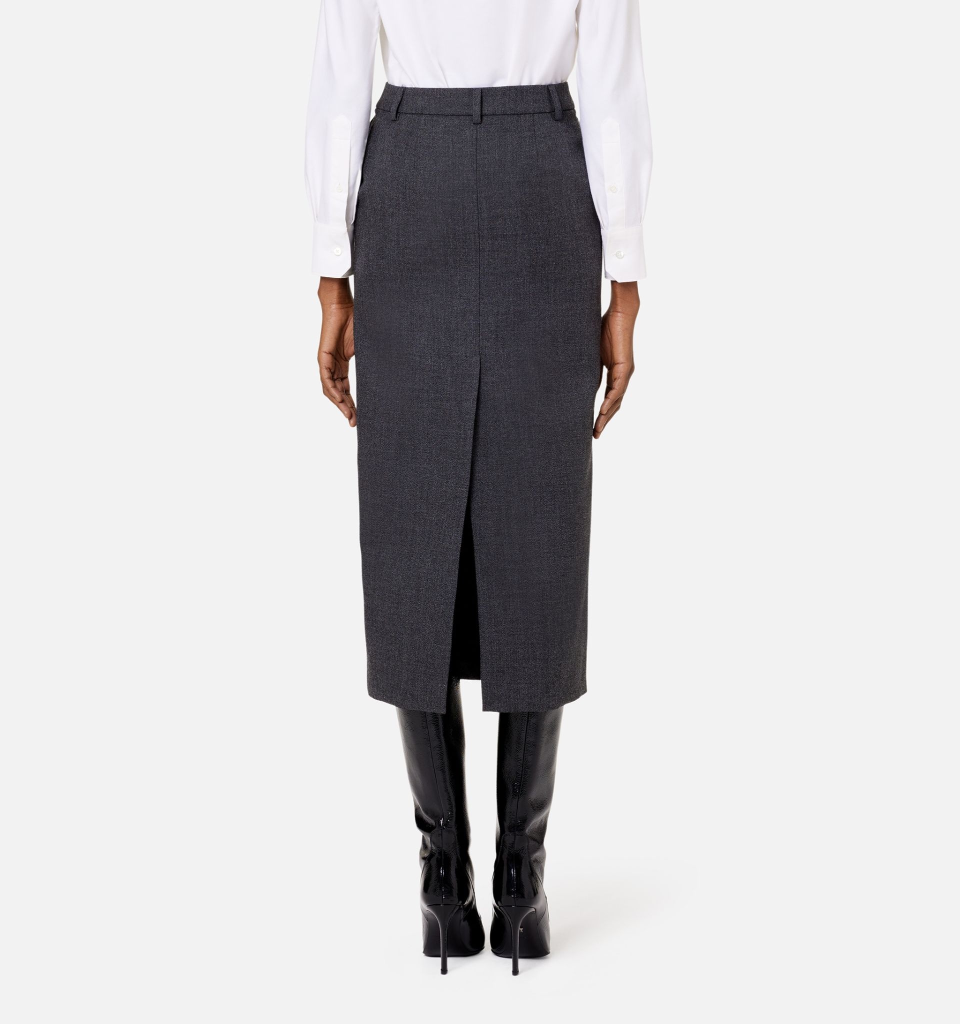 Pencil Skirt With Slits - 5
