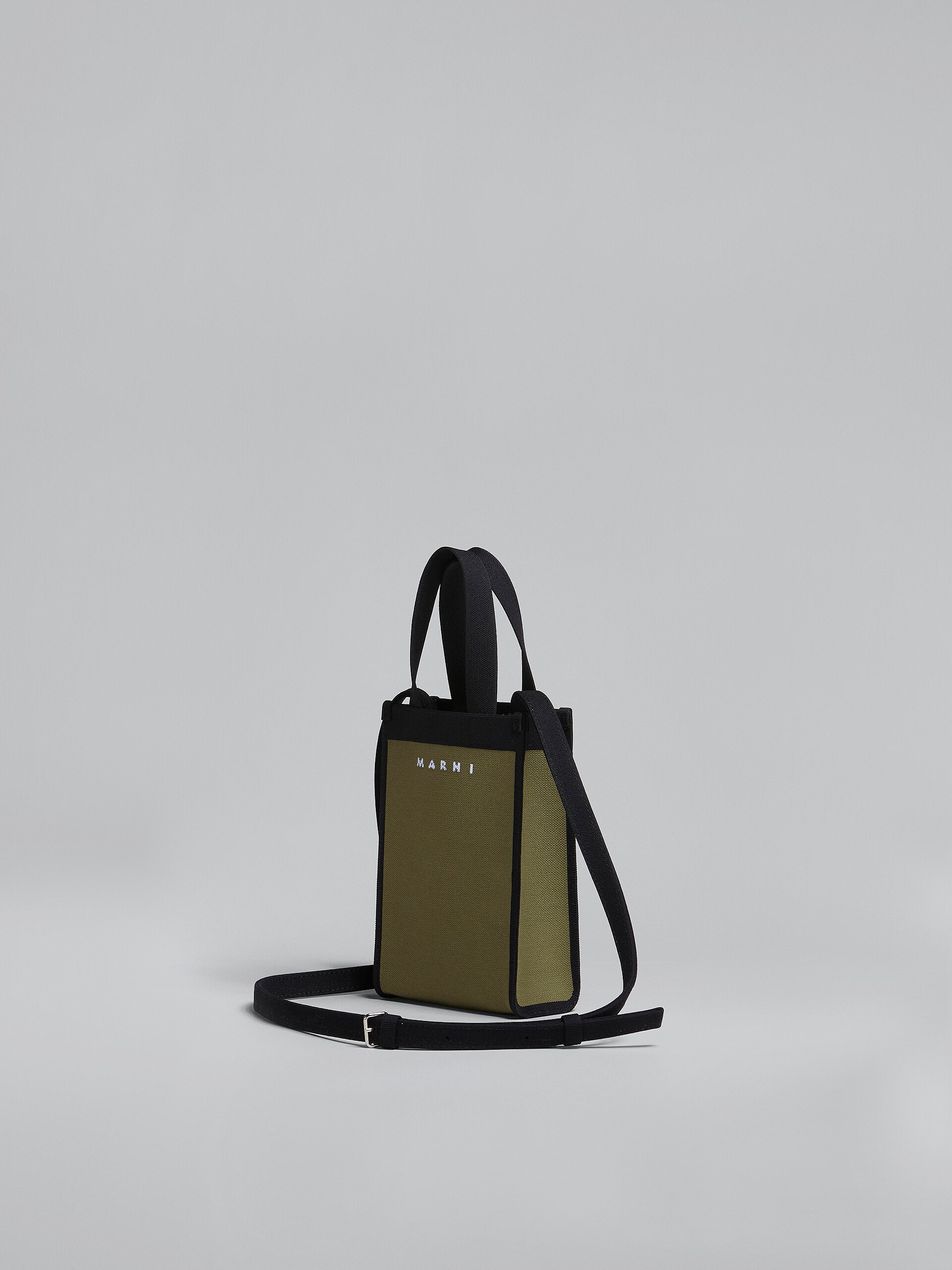 GREEN AND BLACK JACQUARD SHOULDER BAG - 3